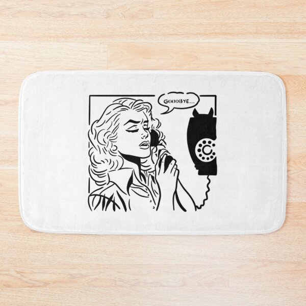 Item preview, Vintage girl hanging up phone "goodbye" pop art  designed and sold by S33B3YOND.