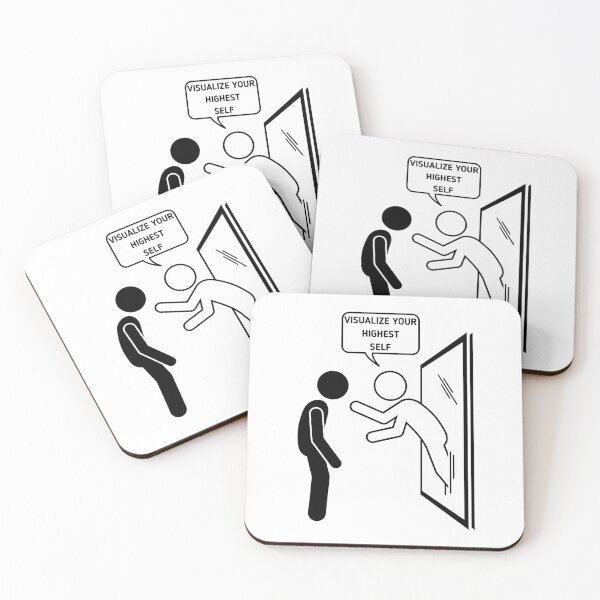Item preview, Visualize Your Highest Self - Stickman Black Version designed and sold by Stickman--.