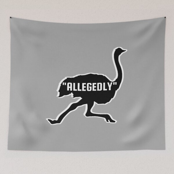 Item preview, Allegedly Ostrich (black print) designed and sold by DesignsByRisa.