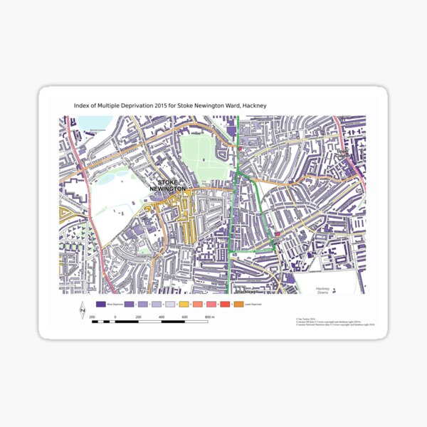 Item preview, Multiple Deprivation Stoke Newington ward, Hackney designed and sold by ianturton.