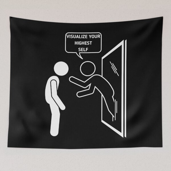 Item preview, Visualize Your Highest Self - Stickman White Version designed and sold by Stickman--.