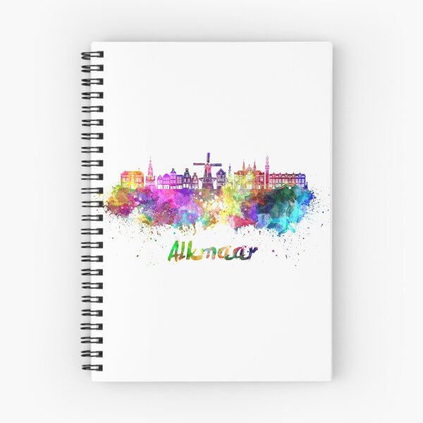 Item preview, Alkmaar skyline in watercolor designed and sold by paulrommer.