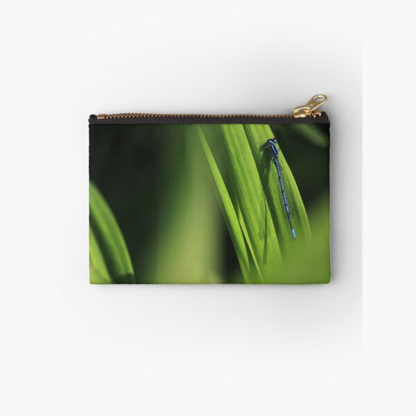 Item preview, Azure damselfly on crocosmia leaf designed and sold by turniptowers.
