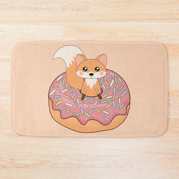 Item preview, Fox Doughnut Rose Pink Icing designed and sold by cashewdays.