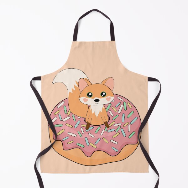 Item preview, Fox Doughnut Rose Pink Icing designed and sold by cashewdays.