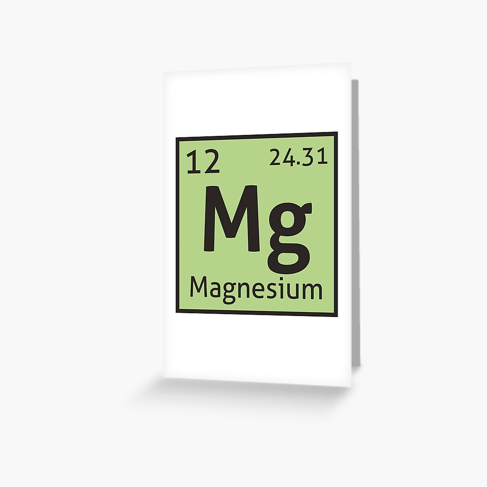 "The Periodic Table Magnesium" Greeting Card by destinysagent Redbubble