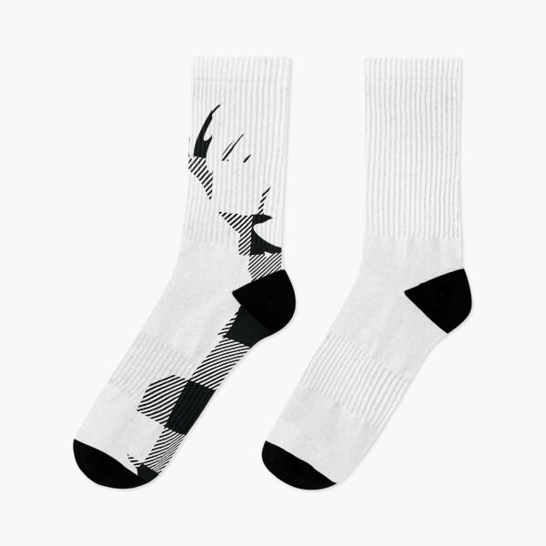 Item preview, Classic White & Black Christmas Buffalo Plaid Deer Head T-Shirt designed and sold by titikikitaka.