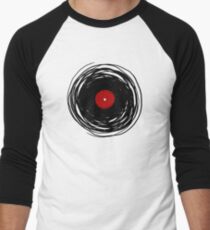 Spinning within with a vinyl record... Men's Baseball ¾ T-Shirt