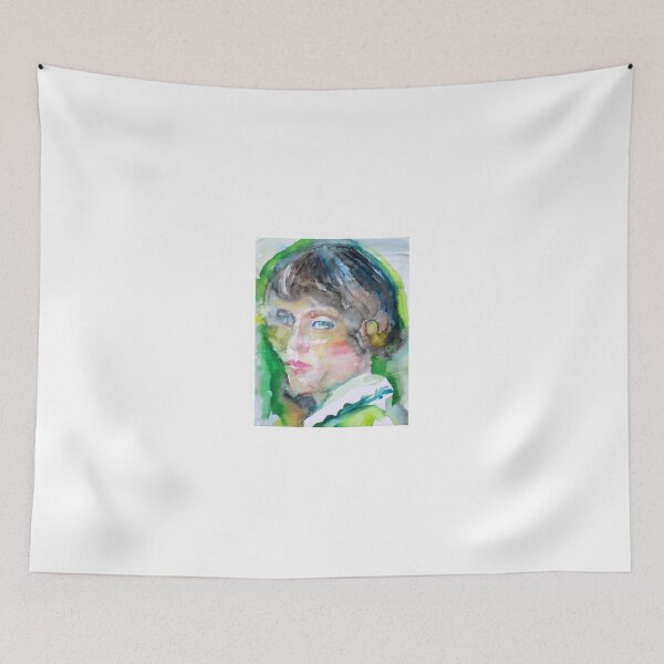 Item preview, H. D. - HILDA DOOLITTLE - watercolor portrait designed and sold by lautir.