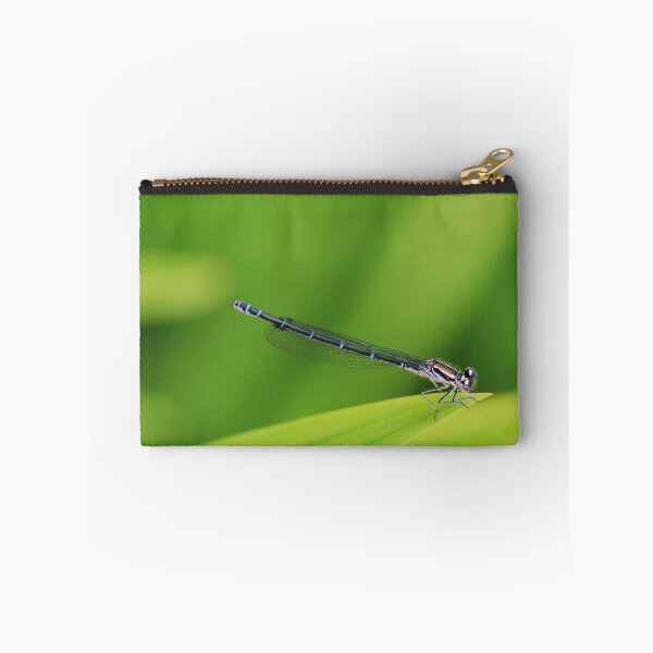 Item preview, Azure damselfly on crocosmia leaf designed and sold by turniptowers.