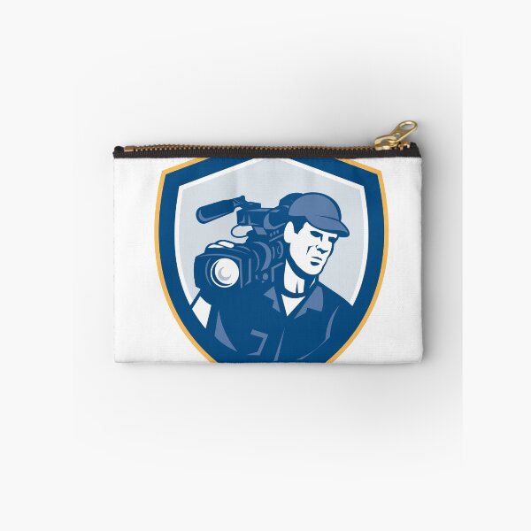 Item preview, Cameraman Film Crew HD Camera Video Shield Retro designed and sold by patrimonio.