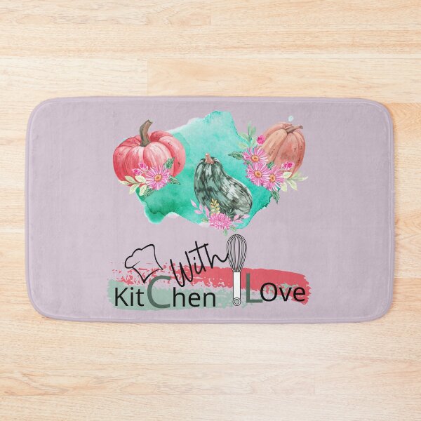 Item preview, KITCHEN LOVE - Pumpkins - Colorful Flowers designed and sold by OMdesign10.
