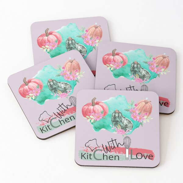 Item preview, KITCHEN LOVE - Pumpkins - Colorful Flowers designed and sold by OMdesign10.