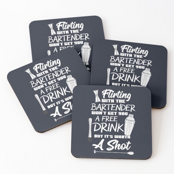 Item preview, Flirting Bartender No Free Drinks designed and sold by Bricke.