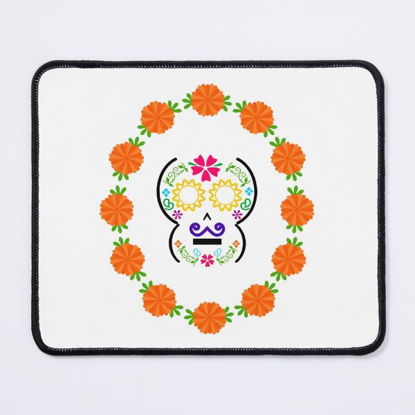 Item preview, Mexican Calaverita (Skull) with Purple Mustache designed and sold by mixMixtli.