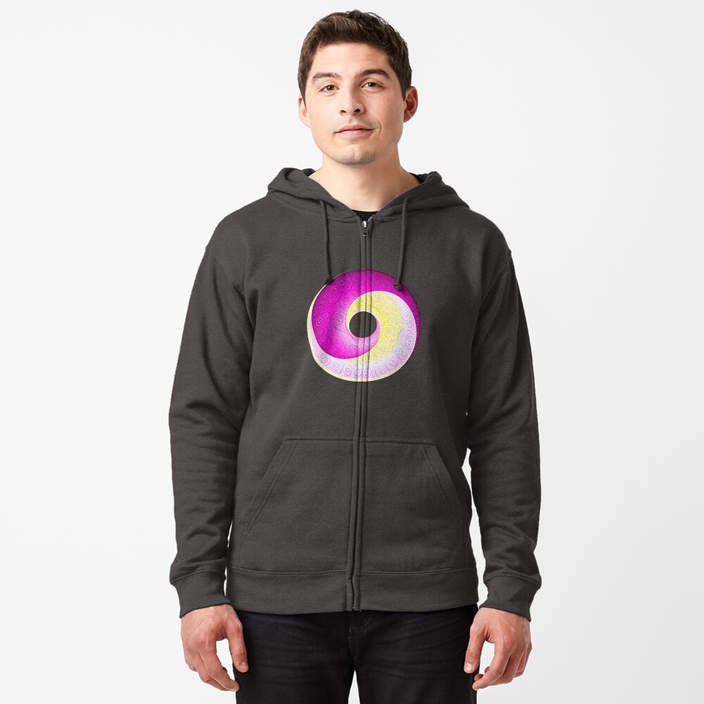 #DeepDream Color Circles Visual Areas 5x5K v1448901772 Zipped Hoodie