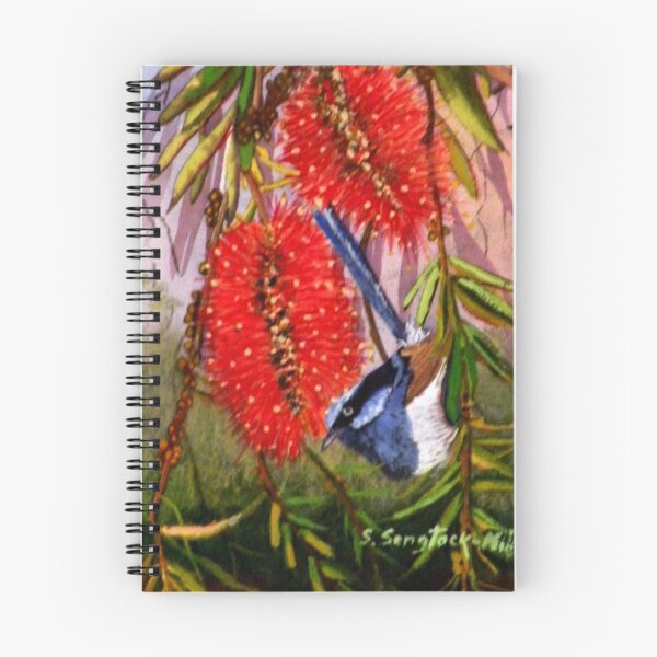Item preview, Blue Wren  "Wren's Chatter"  SOLD Brisbane designed and sold by sandysartstudio.