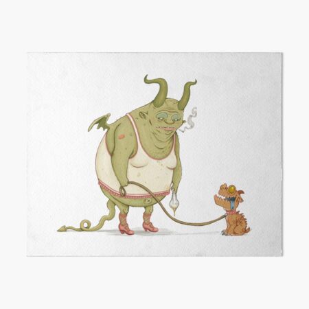 A demon and his dog... Art Board Print