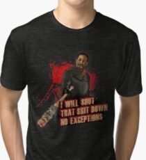 Negan Walking Dead Tri-blend T-Shirt