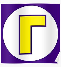 Waluigi Emblem Poster