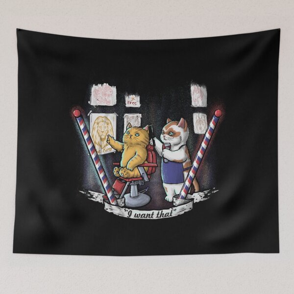 Item preview, Barbershop T-ShirtCat Barber Shop designed and sold by TaletBuruni.