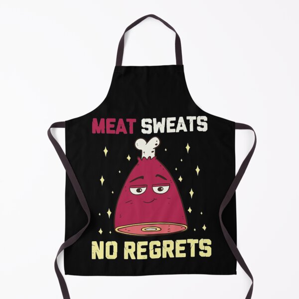 Item preview, Meat Sweats No Regrets T-ShirtMeat Sweats No Regrets Funny Grilling Meat BBQ Ham Steak designed and sold by TaletBuruni.