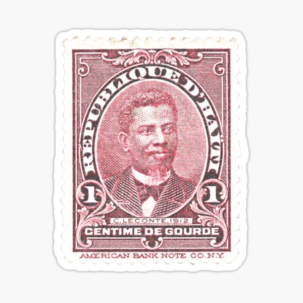 "Haitian TShirtFadedStyle Vintage Haiti 'Leconte' Postage Stamp