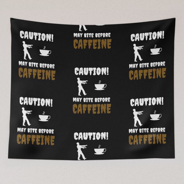 Item preview, May Bite Before Caffeine Coffee Design Funny designed and sold by Flying Jake.