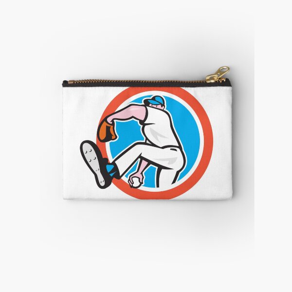 Item preview, Baseball Pitcher Throwing Ball Circle Cartoon designed and sold by patrimonio.