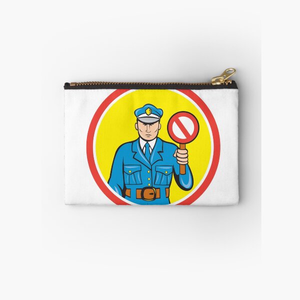 Item preview, Traffic Policeman Stop Hand Signal Cartoon designed and sold by patrimonio.