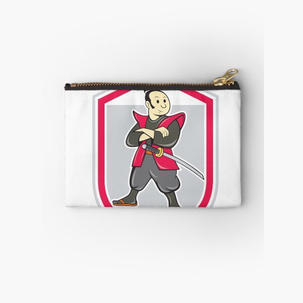 Item preview, Samurai Warrior Arms Folded Shield Cartoon designed and sold by patrimonio.