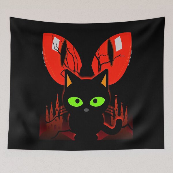 Item preview, Red cat meoween | Halloween Pet Art designed and sold by ZOBBI.