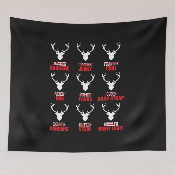 Item preview, Funny Christmas Reindeer Hunter Deer Meat Hunting Gifts T-Shirt designed and sold by titikikitaka.