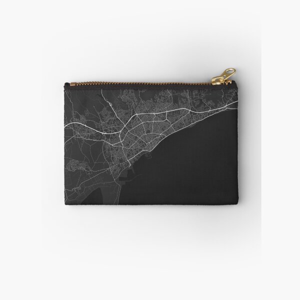 Aperçu de l'œuvre Limassol, Cyprus Map. (White on black) créée et vendue par Graphical-Maps.