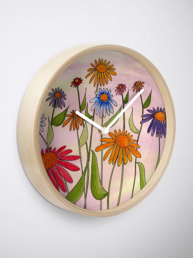 Alternate view of Daisy Bouquet Clock