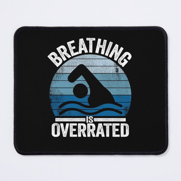 Item preview, Breathing Is Overrated Funny Swimmer Gift  Vintage designed and sold by Stronzi.