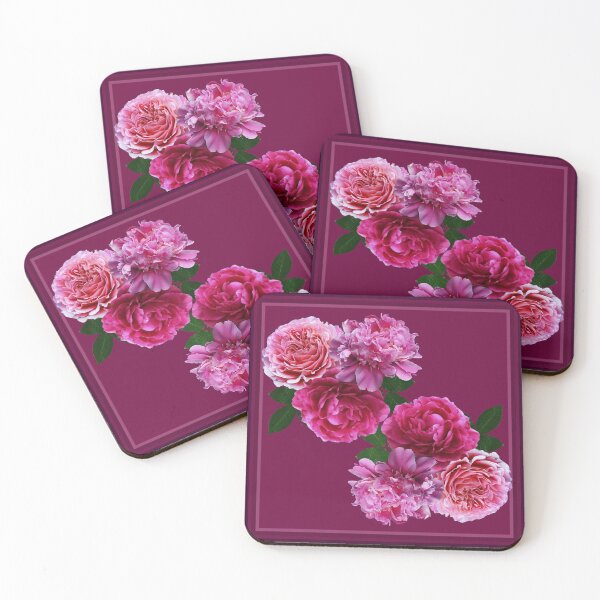 Item preview, Dark beauty at its best - Pink peony flowers designed and sold by SueKnox.