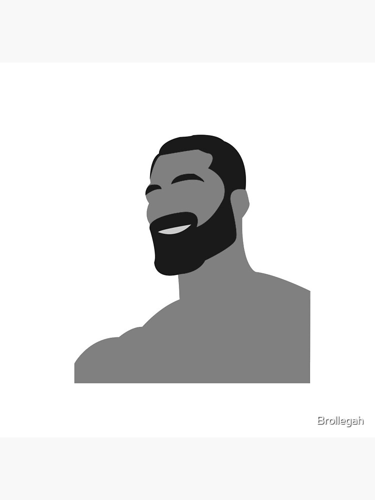 Brutal Face Man Gigachad. Vector Illustration Stock Vector - Illustration  of bearded, hairstyle: 259277536