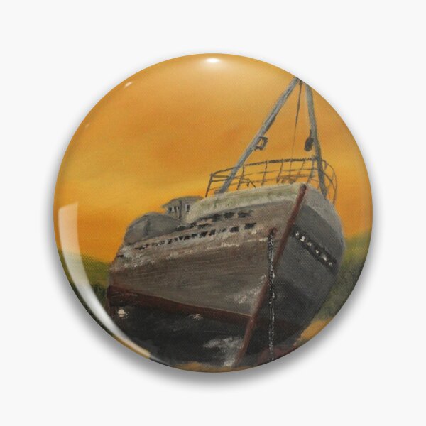 Item preview, beautiful beached ship at sunset design. designed and sold by leeaustinarts.
