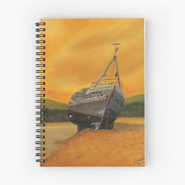 Item preview, beautiful beached ship at sunset design. designed and sold by leeaustinarts.