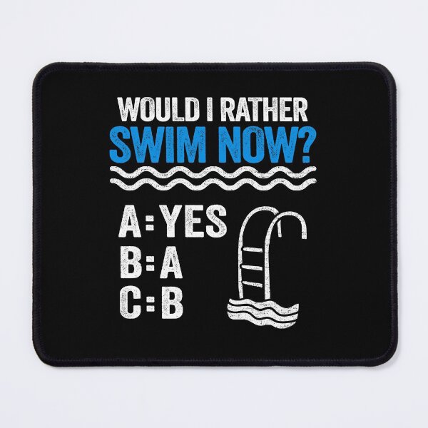 Item preview, Would I Rather Swim Now? Swimming Funny Swimmer Gift designed and sold by Stronzi.