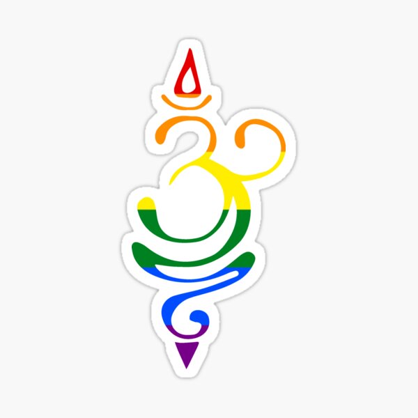 "Breathe Sanskrit Symbol Rainbow Colors" Sticker for Sale by LauravC