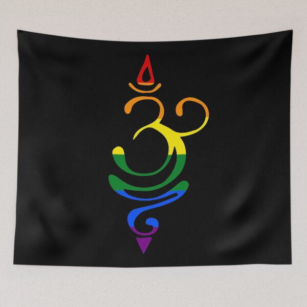 Item preview, Breathe Sanskrit Symbol Rainbow Colors designed and sold by Expandingyourreality.