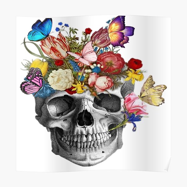 Floral Skeleton Art Halloween Fantasy Skull Ribcage Grateful Dead Illustration Grateful Dead Dad Hat | Redbubble