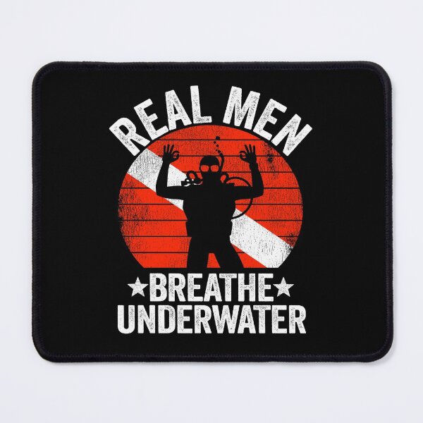 Item preview, Real Men Breathe Underwater Scuba Diving Diver Down Flag designed and sold by Stronzi.