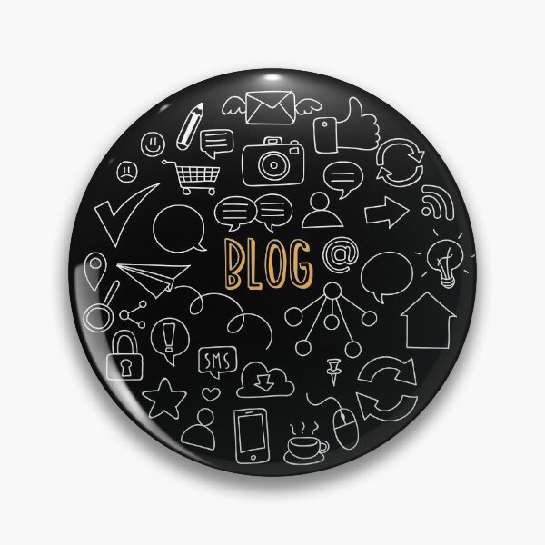 Item preview, Internet icons around blog sign, SEO optimization designed and sold by coffeeapparel.