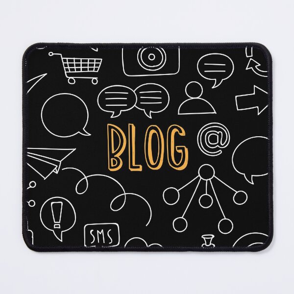 Item preview, Internet icons around blog sign, SEO optimization designed and sold by coffeeapparel.