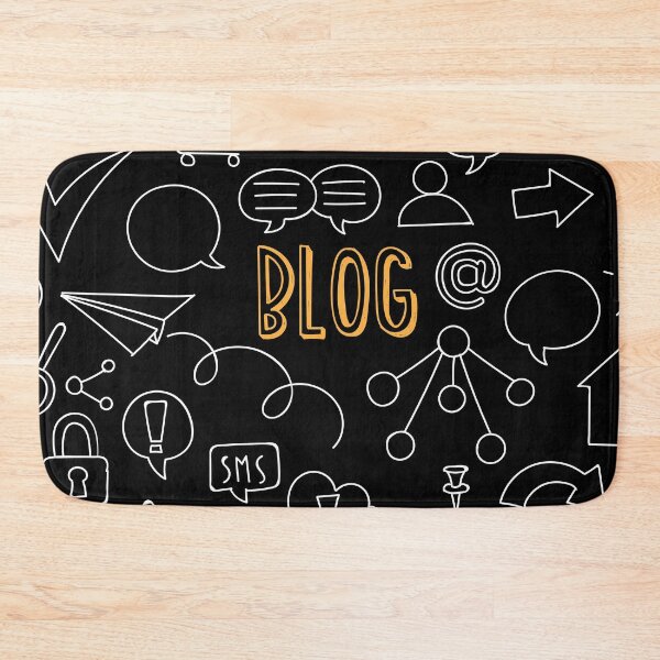 Item preview, Internet icons around blog sign, SEO optimization designed and sold by coffeeapparel.