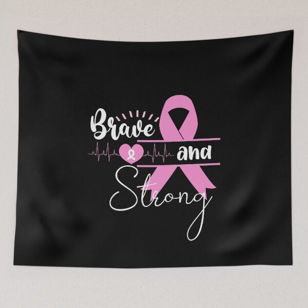 Item preview, Brave And Strong | In October We Wear Pink | Nobody Fights Alone designed and sold by DigitalGemShop.