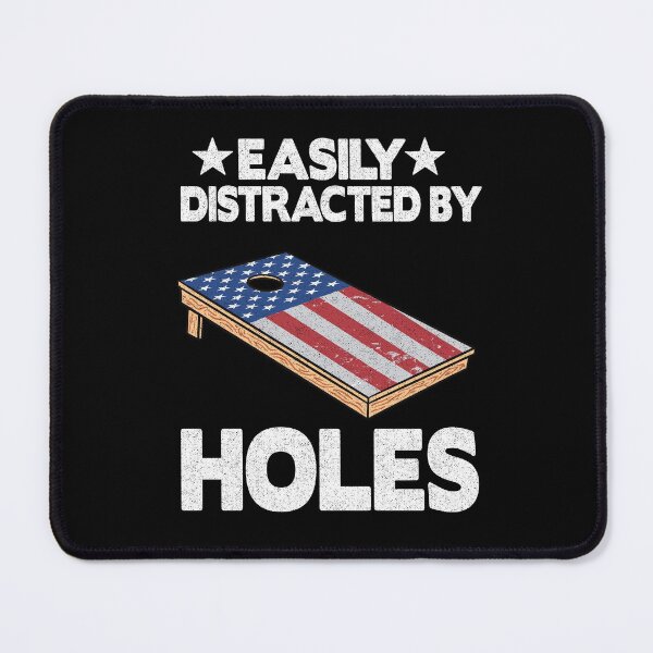 Item preview, Easily Distracted By Holes Joke Board American Flag Cornhole designed and sold by Stronzi.